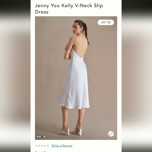 NWT Jenny Yoo Kelly V-Neck Slip Dress - Size 4 - Picture 5 of 7